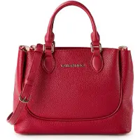 Mario Valentino Élégant sac à main pour femme, de couleur rouge, offrant plusieurs façons de le porter
