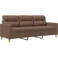 vidaXL Canapé 3 places brun 180 cm Tissu