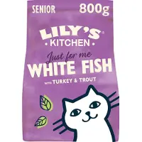 Lily's Kitchen Aliments pour Chats Âgés - Poisson et dinde - 800 g