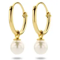 SPARKLE14 Orecchini di Perle d'Acqua Dolce, (Or jaune 14 carats)