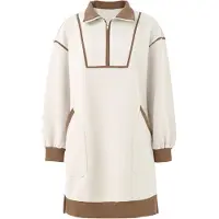 Imily Bela Robe marron / blanc