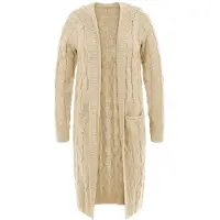 Imily Bela Manteau en tricot beige