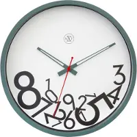 NXt - 7364GN - Horloge Murale - 30cm - vert - Dropped Numbers
