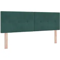 vidaXL Tête de lit LED avec bandes lumineuses LED vertes 144 cm velours