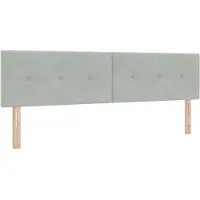 vidaXL Tête de lit LED avec rampes d'éclairage LED gris clair 180 cm velours