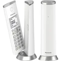 Panasonic Dect Vertical Duo Wireless Landline Phone Blanc One Size / EU Plug 220V