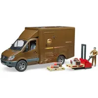 BRUDER MB Sprinter UPS avec chauffeur+accessoires 02678
