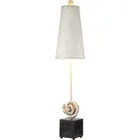 Flambeau Lampe de table Swirl noir et blanc, 1xE27x60W, en résine, dimensions : 99,1 x 21,6 x 21,6 cm, IP20,