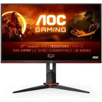 AOC Gaming 27G2 - Moniteur 27 Zoll FHD, 144 Hz, 1ms (1920x1080, HDMI, DisplayPort, Free-Sync) schwarz/rot