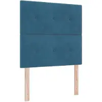 vidaXL Tête de lit LED avec bandes lumineuses LED bleues 80 cm en velours