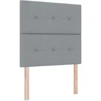 vidaXL Tête de lit réglable en hauteur avec tête de lit Gris clair 80 cm Tissu