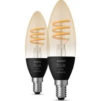 Philips Ampoule à Filament White Ambiance Ampoule Bougie E14 Lot de 2