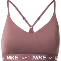 Nike Soutien-gorge de sport 'Indy' marron / blanc