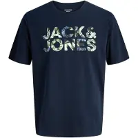 Jack & Jones Junior T-Shirt 'JJEJeff' bleu / bleu nuit / vert pastel
