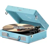 Mixx Revival 55 Stereo Vinyl Record Player Deck Blue Tourne-disque