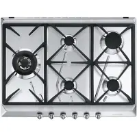 Smeg Table de cuisson à gaz encastrable 5 feux SRV575GH5 en acier inoxydable