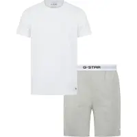 G-Star Pyjama court 'Slate' gris chiné / noir / blanc
