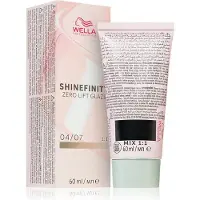 Wella Shinefinity Zero Lift Glaze coloration semi-permanente pour les cheveux teinte 04/07 - Bitter Chocolate 60 ml