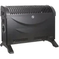 Emerio Radiateur à Air Chaud, 3 Niveaux Puissance, Régulateur de Température Thermostat, 2000W, Noir, , CH-128215.1