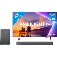 Philips Ambilight 43'' PUS8500 QLED 4K (2025) + TAB5309