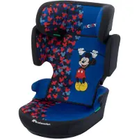 Bebe Confort Disney Hera i-Safe, Siège enfant reboarder, 3,5-12 ans (100-150 cm), Pliable, Installation de la ceinture, 14 positions de l'appui-tête, Fun Mickey