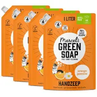 Marcel's Green Soap Savon vert de Marcel Savon à main Orange et Jasmin Recharge - 6x 1L