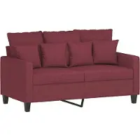 vidaXL Canapé à 2 places Rouge bordeaux 120 cm Tissu