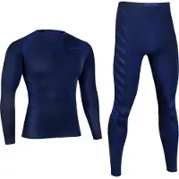 Spokey Hommes, Sous-vêtement fonctionnel, Bielizna męska termoaktywna zestaw Windstar granatowa r. XL/XXL (928779) (XL, XXL), Bleu, Noir, XXL, XL