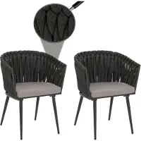 Mendler Chaise de jardin -N38 (lot de 2)