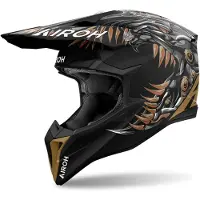 Airoh Wraaap Cyborg Casque De Cross Mat/Noir/Marron/Gris XL unisex