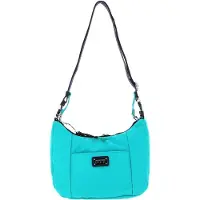 Mandarina Duck Unisexe, Sac à main, Pochette à boucle, fermeture éclair, doublure nylon, Turquoise