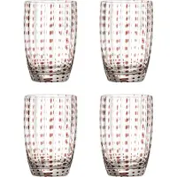 Bloomingville Ensemble de 4 verres Brinley marron