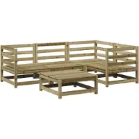 vidaXL Ensemble de 5 canapés de jardin en pin imprégné
