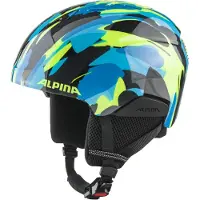 Alpina Casque de Ski Alpina Enfant Pizi Neon/Blue Green Gloss-46 - 51 cm