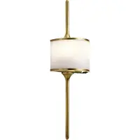 Elstead Lighting Mona LED Applique murale G9 double 56cm laiton naturel IP44 (640 lm, G9)