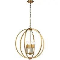 Elstead Lighting Corinne lampe suspendue en laiton 6xE14 60W Feiss