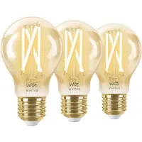 WiZ Connected WiZ Ampoule à Filament Connectée Classique Or Lot de 3 - Lumière Blanche Chaude à Lumière Blanche Froide - E27