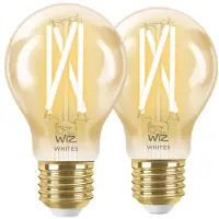 WiZ Connected WiZ Ampoule à Filament Connectée Classique Or Lot de 2 - Lumière Blanche Chaude à Lumière Blanche Froide - E27