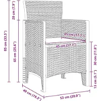 vidaXL Ensemble de jardin pour repas, 9 pièces, anthracite, polypropylène