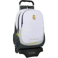 Safta Real Madrid 25/26 Wheeled Backpack Blanc