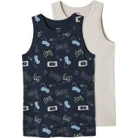 Name it Maillot de corps bleu marine / bleu clair / gris / vert clair