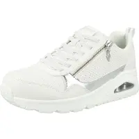 SKECHERS Baskets basses 'UNO' argent / blanc