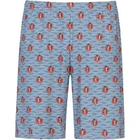 Mey Pantalon de pyjama 'Wave Swing' bleu marine / bleu clair / rouge / blanc