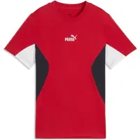 Puma Garçons, T-shirt de sport, ESS BLOCK Tee B (164), Rouge, 164
