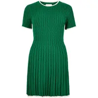 Apricot Robes en maille vert / blanc