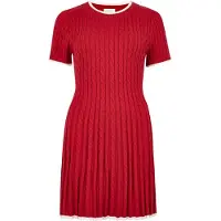 Apricot Robes en maille rouge / blanc