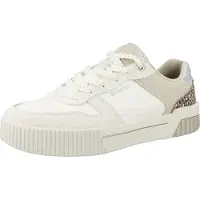 SKECHERS Baskets basses 'JADE' beige / marron / noir / argent / blanc