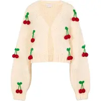 Apricot Cardigan crème / vert / rouge