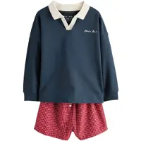 Next Pyjama ivoire / bleu marine / rouge