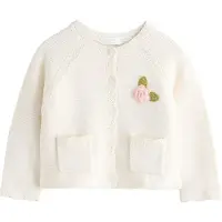 Next Cardigan 'Flower Girl' vert foncé / rose / blanc